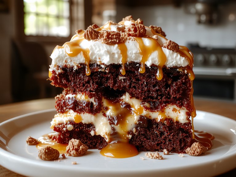 decadent chocolate caramel dessert