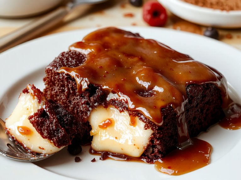delicious chocolate flan dessert