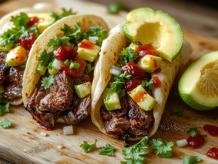 flavorful grilled steak tacos