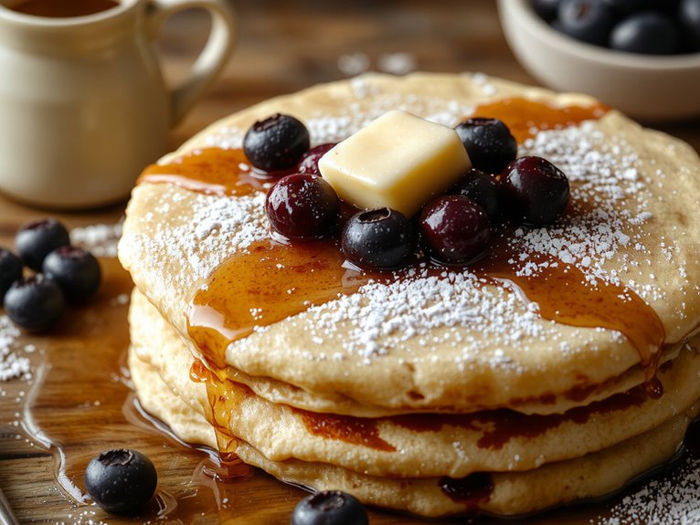 fluffy fermented homemade pancakes