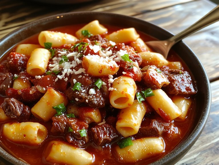 hearty beef pasta dish
