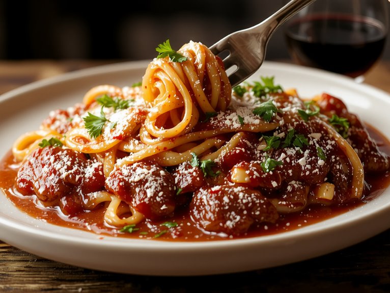 hearty italian spaghetti bolognese