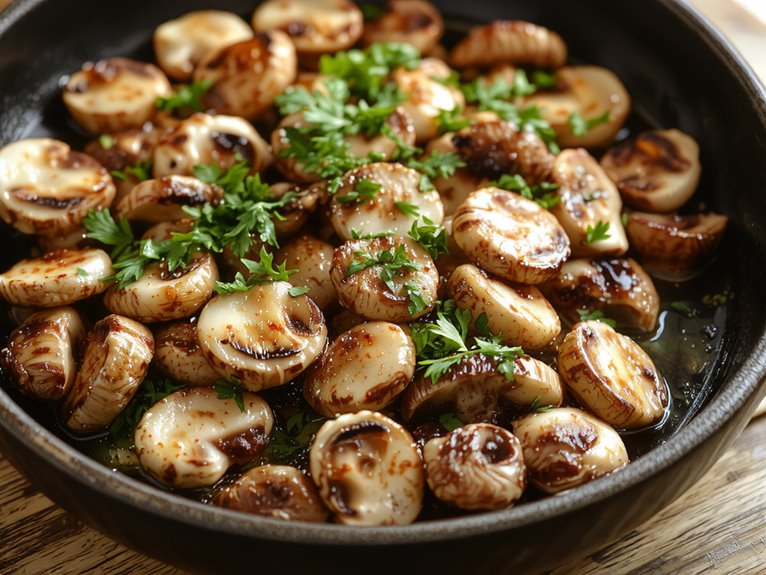 homemade oyster mushroom dish