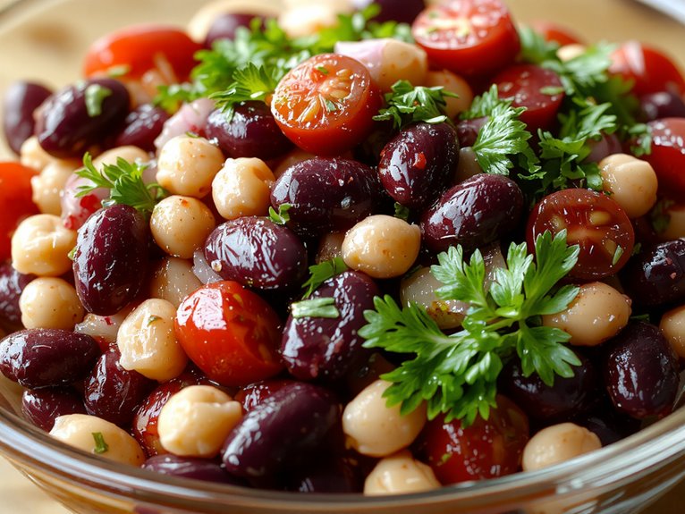 nutritious homemade bean salad