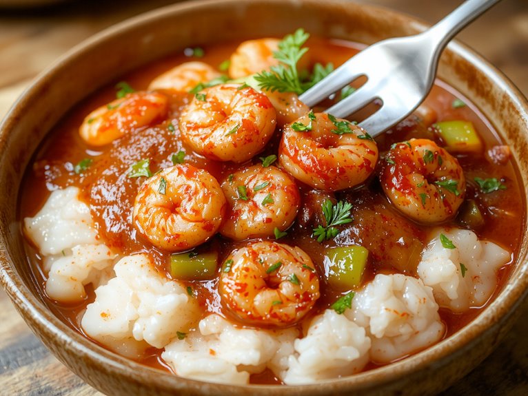rich tomato shrimp dish
