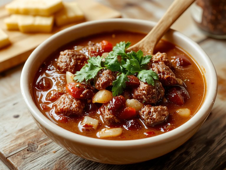 savory meat chili recipe