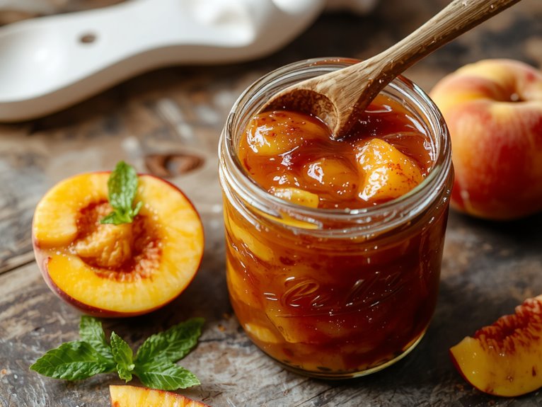simple homemade peach jam