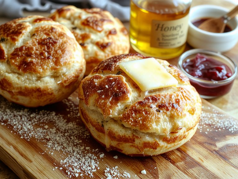 tangy sourdough english muffins
