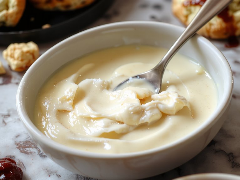 thick caramelized british cream