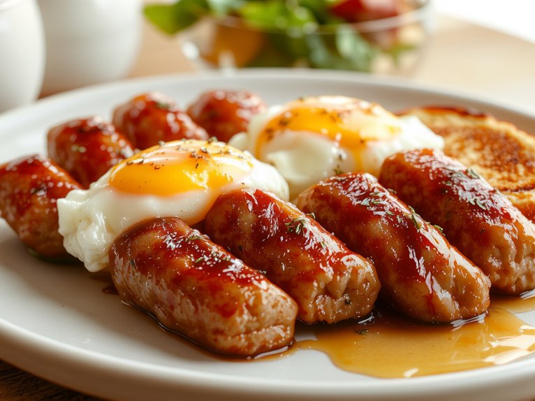 classic breakfast sausage meal
