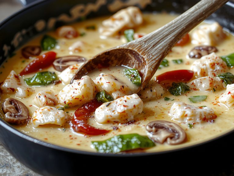 creamy chicken mushroom dish