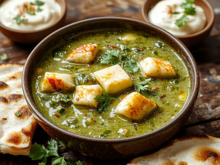 creamy spinach paneer curry