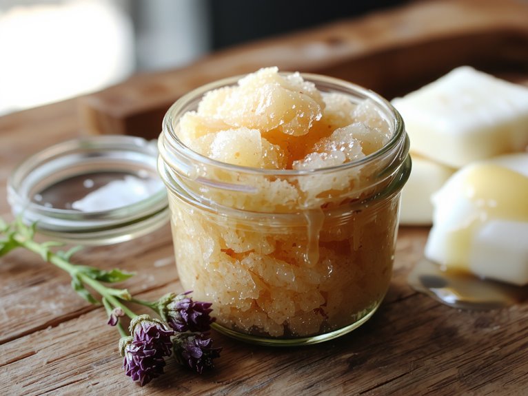 exfoliating homemade sugar scrub