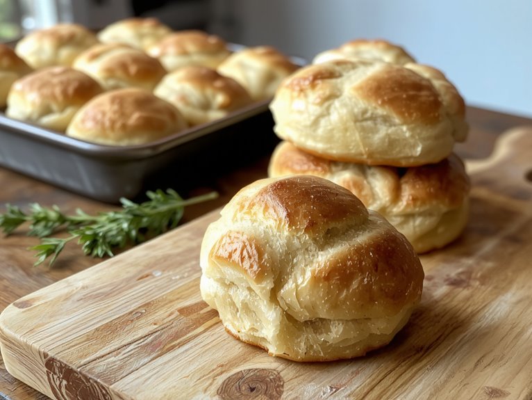 fluffy buttery homemade rolls