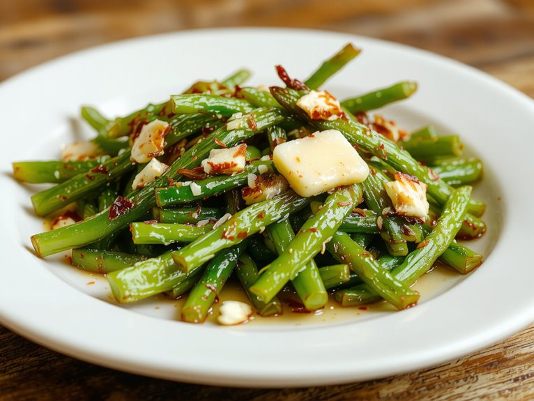 fresh garlic green beans