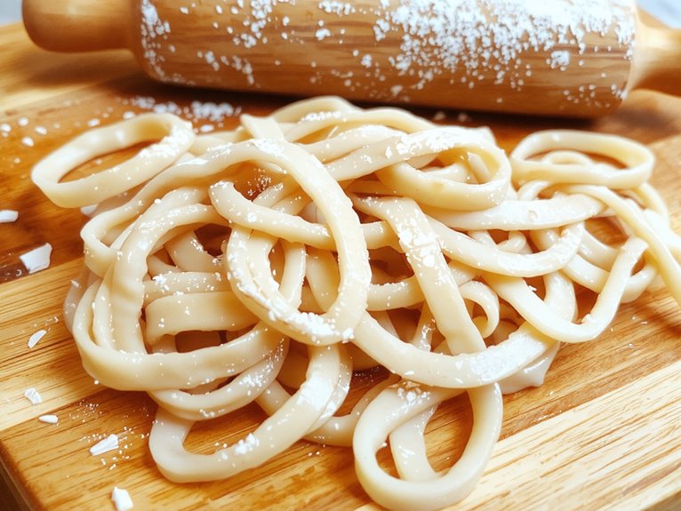 homemade chewy udon noodles