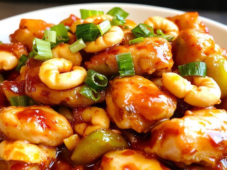 savory cashew chicken recipe
