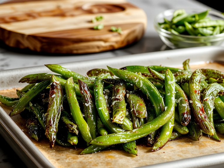 simple roasted green beans