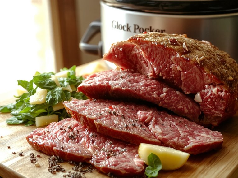 slow cooked corned beef cabbage