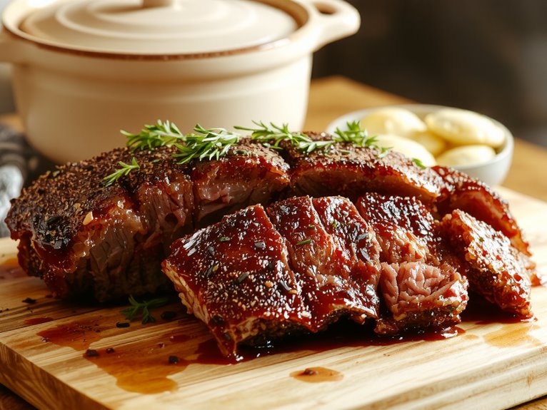 slow cooked flavorful brisket