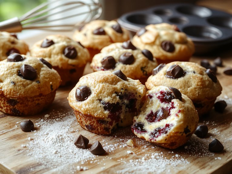 soft fluffy baked muffins