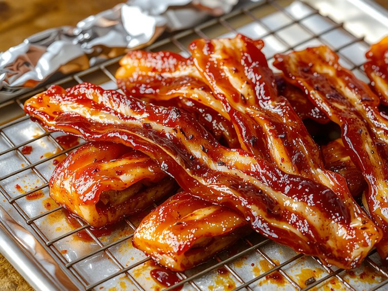 sweet caramelized crispy bacon