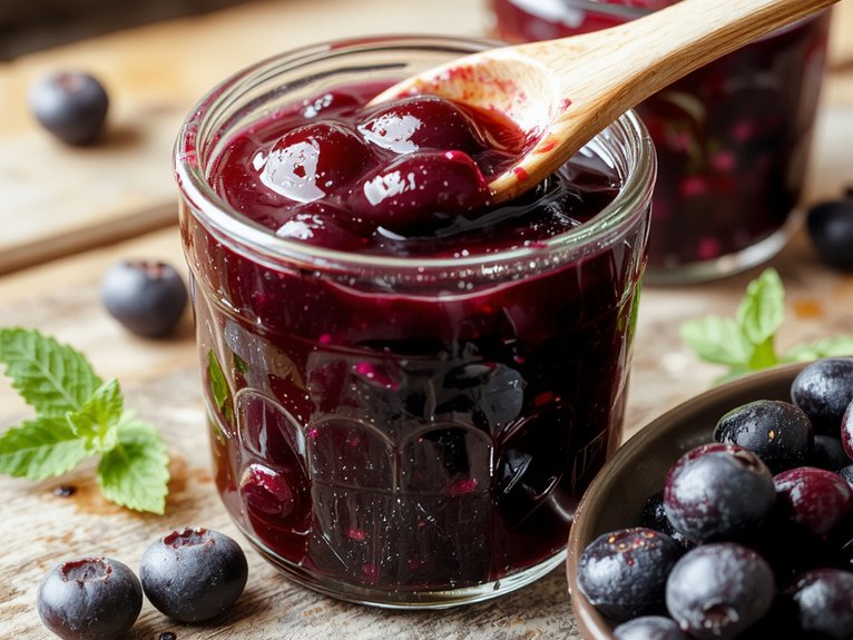 sweet homemade blueberry jam