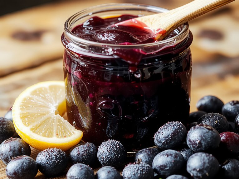 sweet homemade blueberry preserves