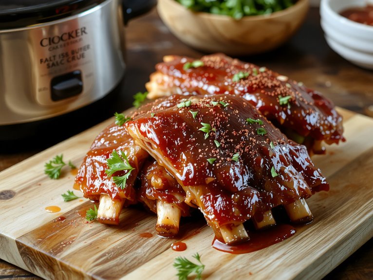 tender slow cooked barbecue ribs