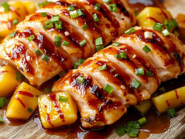 tropical island inspired chicken dish